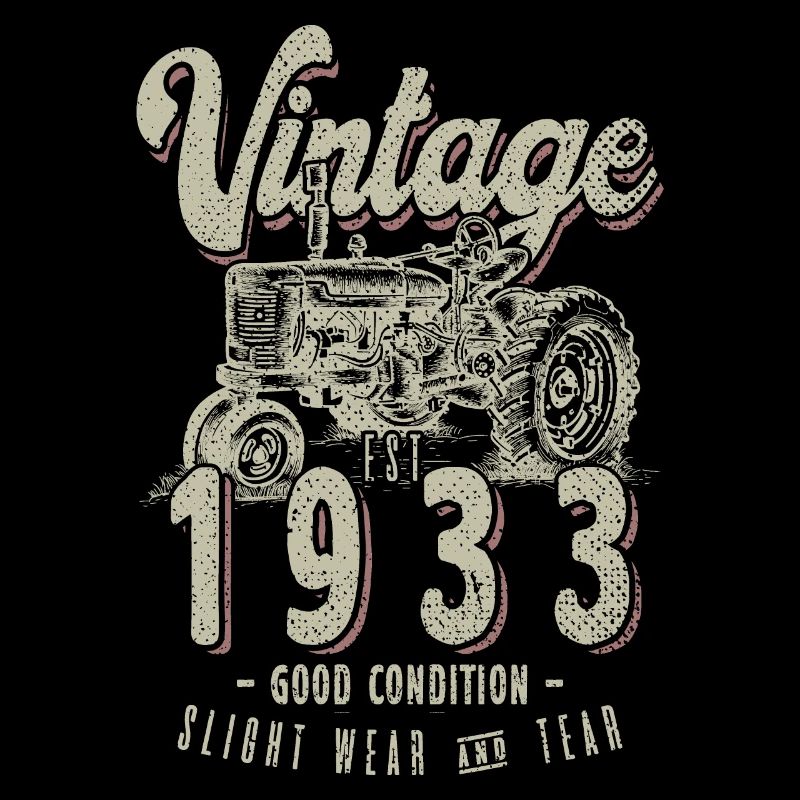 Oldtimer Traktor Farmer Geburtstag Geboren 1933