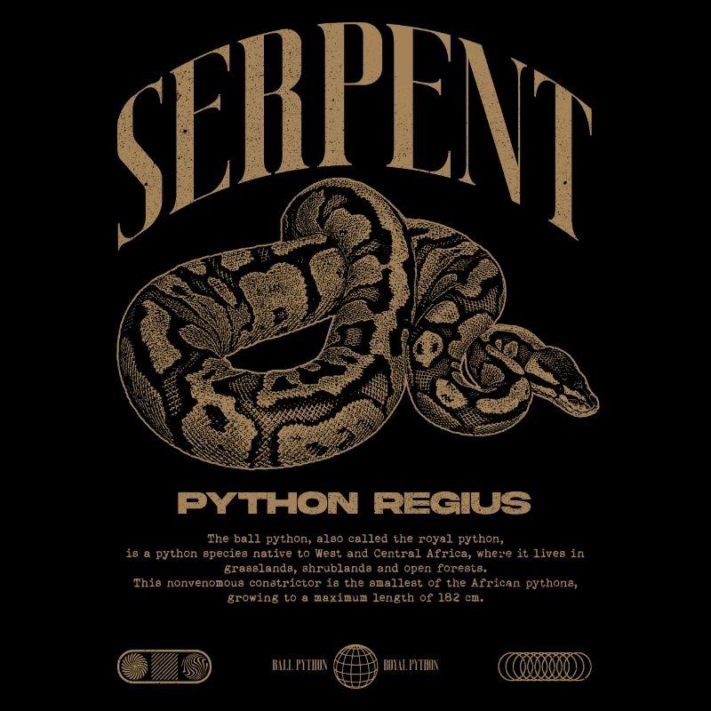 Ball Python Moderne Reptilienwärter Streetwear