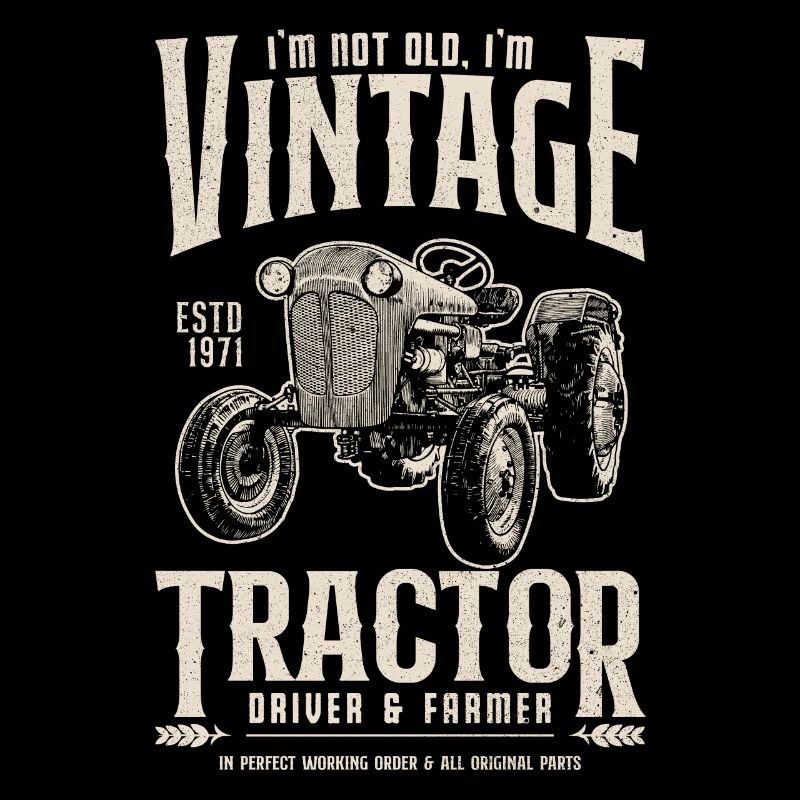 Oldtimer Traktor Bauer Geburtstag Jahrgang 1971