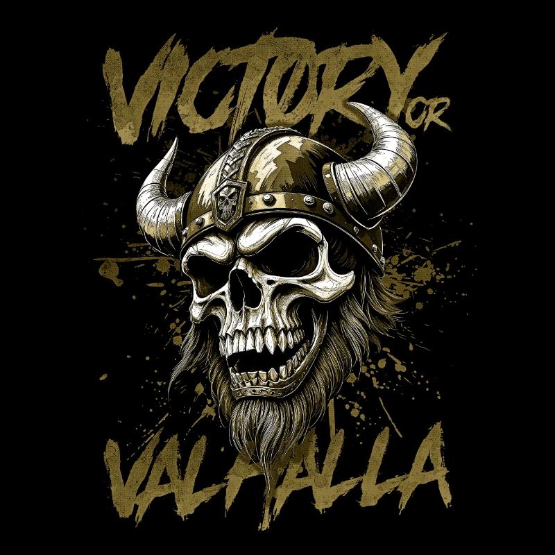 Nordischer Wikingersieg oder Walhalla
