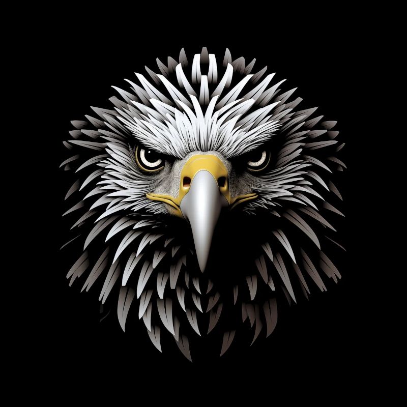 Regal Op Art Eagle Canvas Masterpiece
