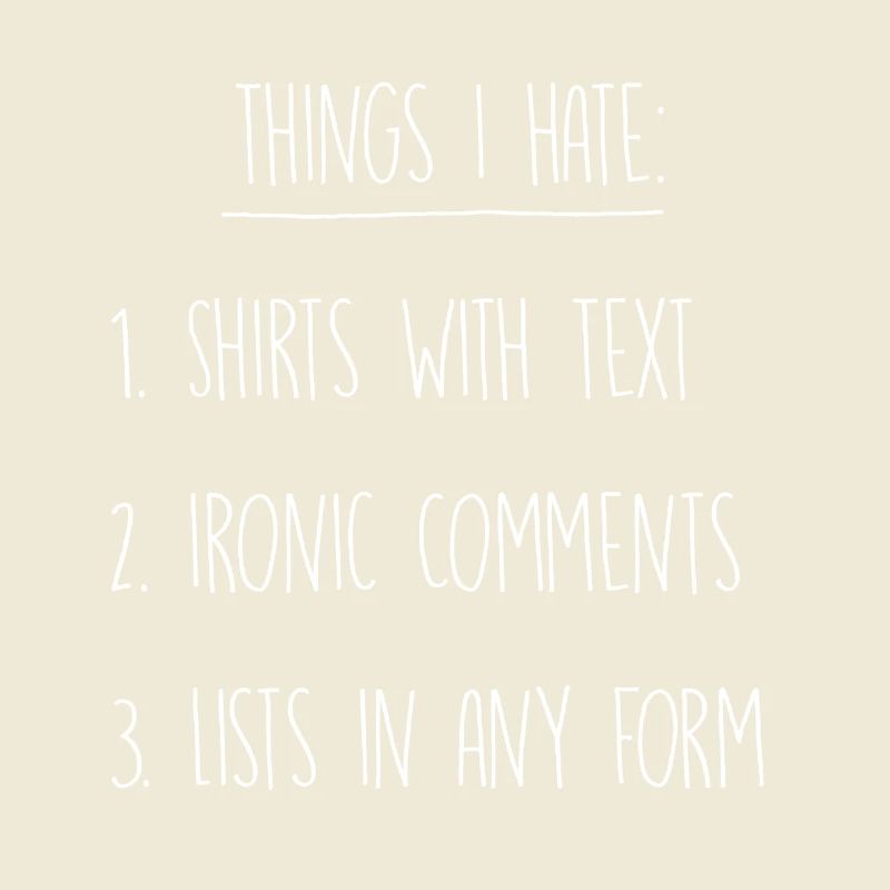 Things I hate
