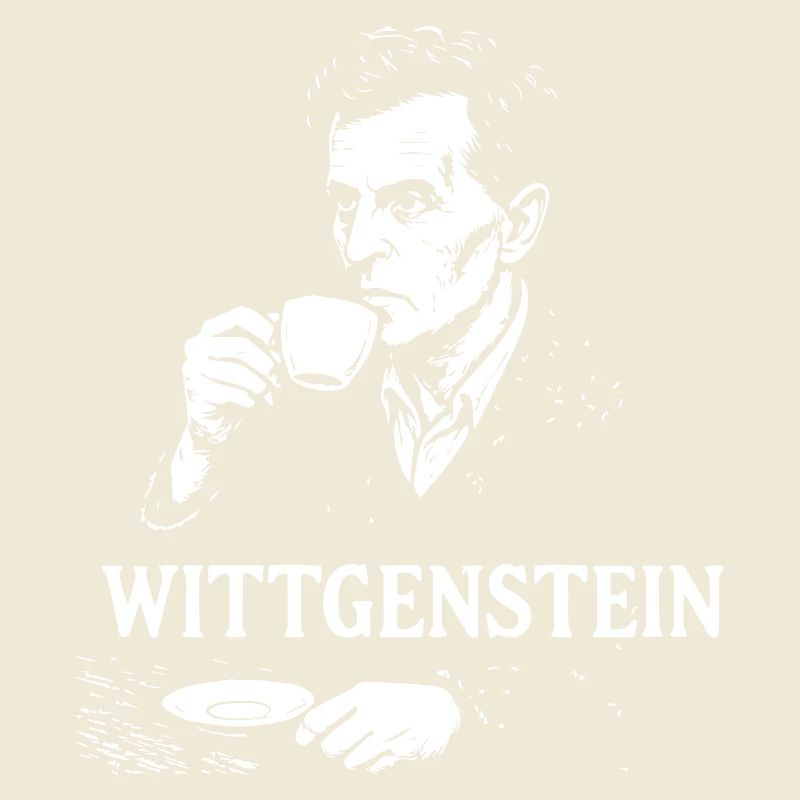 Portrait de café philosophe de Wittgenstein