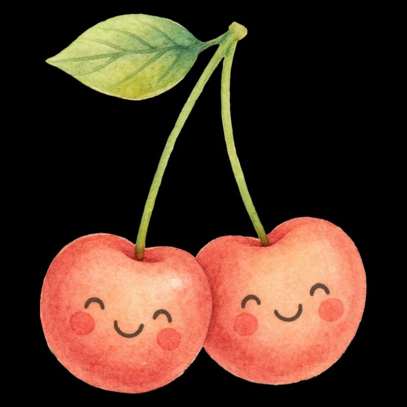 Kuschelige Kirschpärchen Kirsche Obst Sommer Liebe