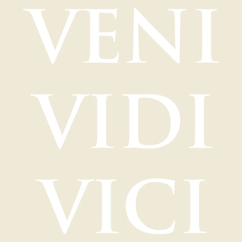 Veni Vidi Vici Bold Phrase