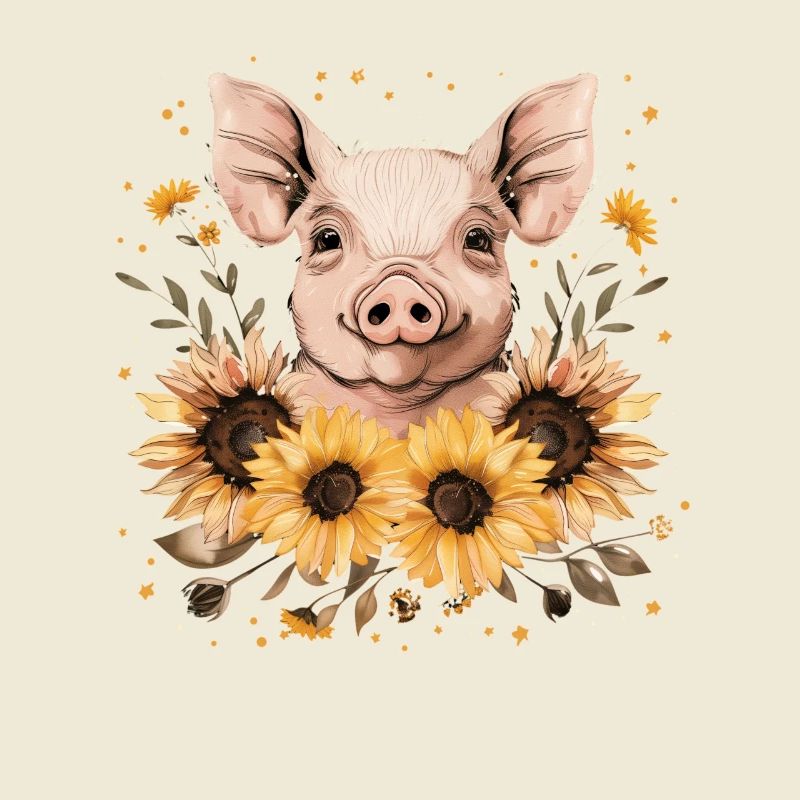 Pig Funny Farmer Farmer Gift