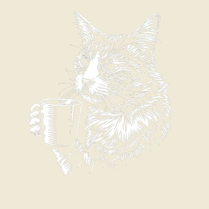 Cat Coffee Funny Gift