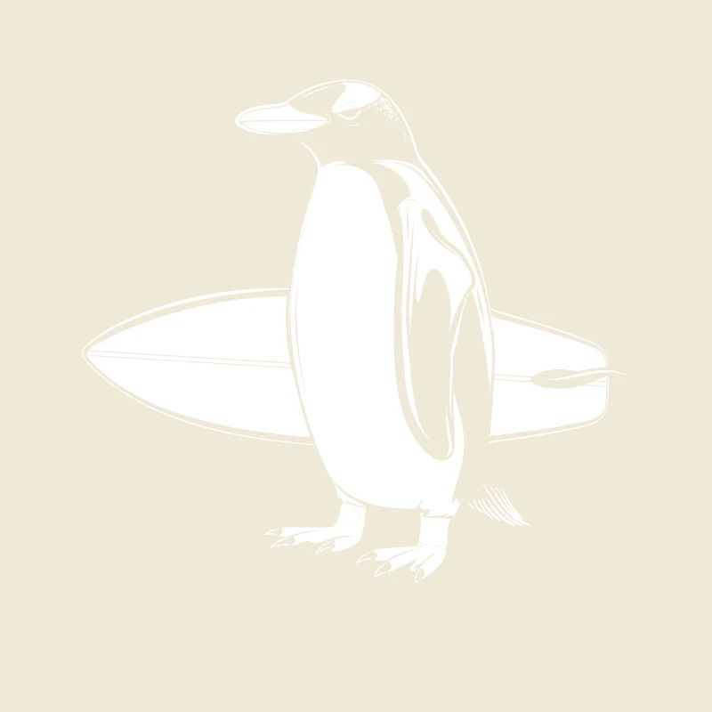Pingouin Surf Surfer Funny Gift