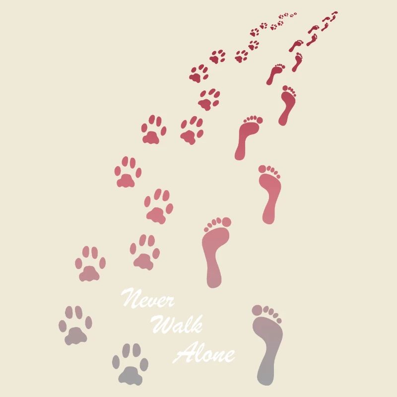 Conception de chien avec graphique de chien Never Walk Alone