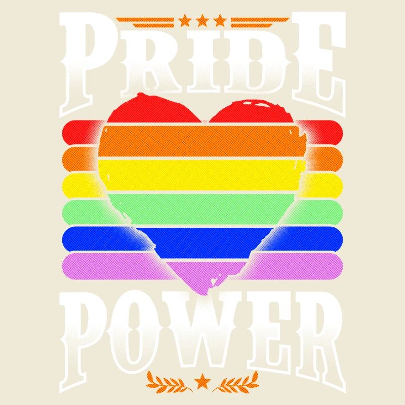 Pride Power Heart - Drapeau LGBT Couleurs Doodle