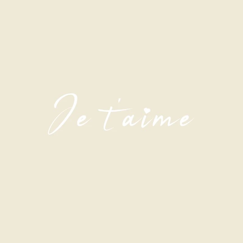 Je t'aime Script Romance