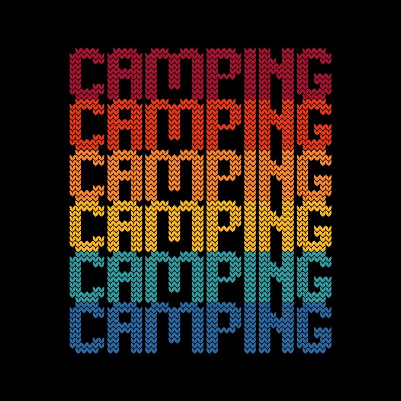 Police de bloc arc-en-ciel de camping