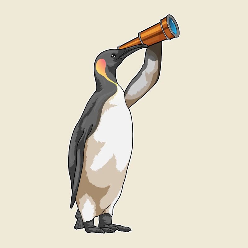 Pingouin avec télescope
