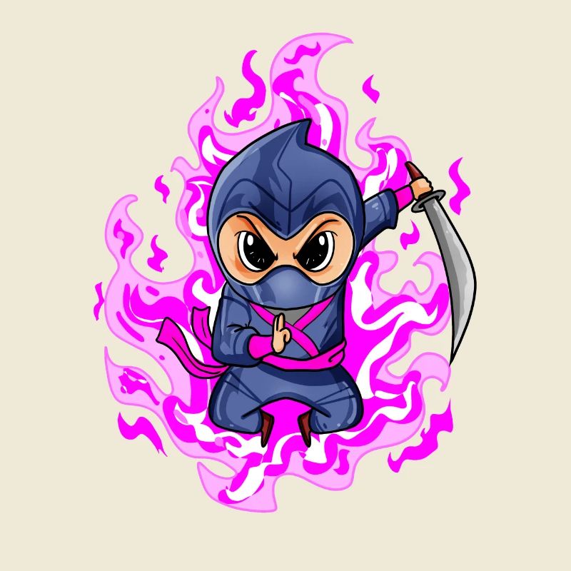 Ninja Mädchen in Rosa