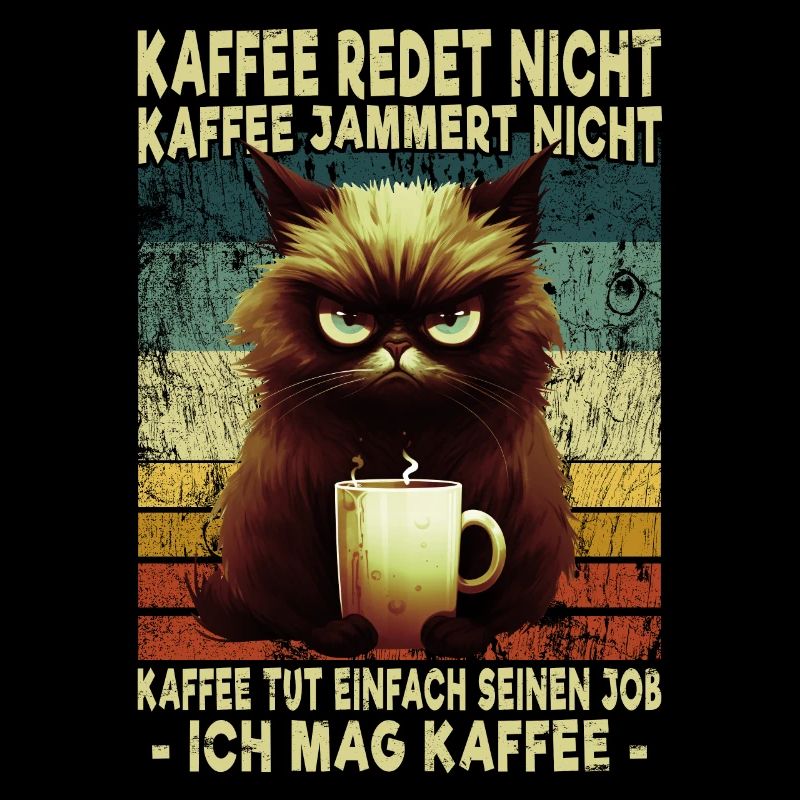 Kaffee Redet Nicht Katze Morgenmuffel Geschenk