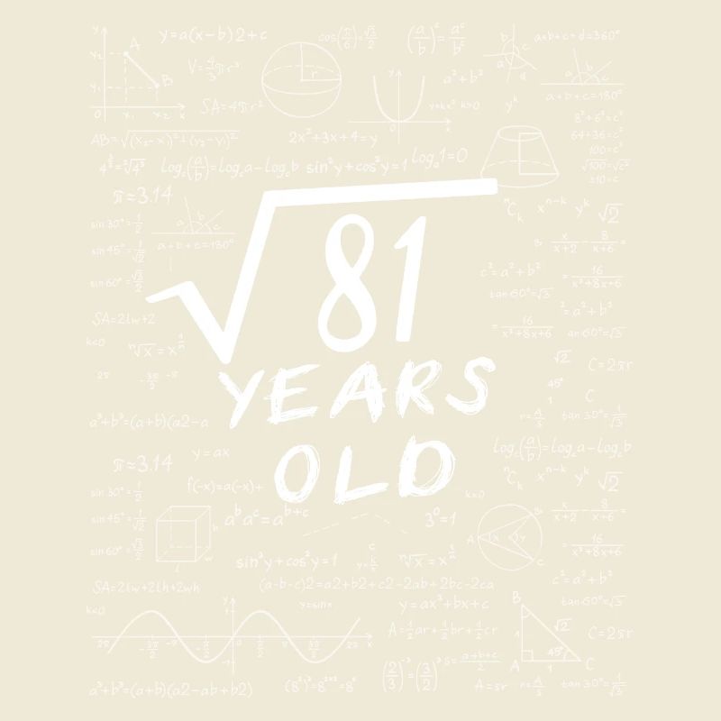 9th Birthday 9 years Square root of 81 math