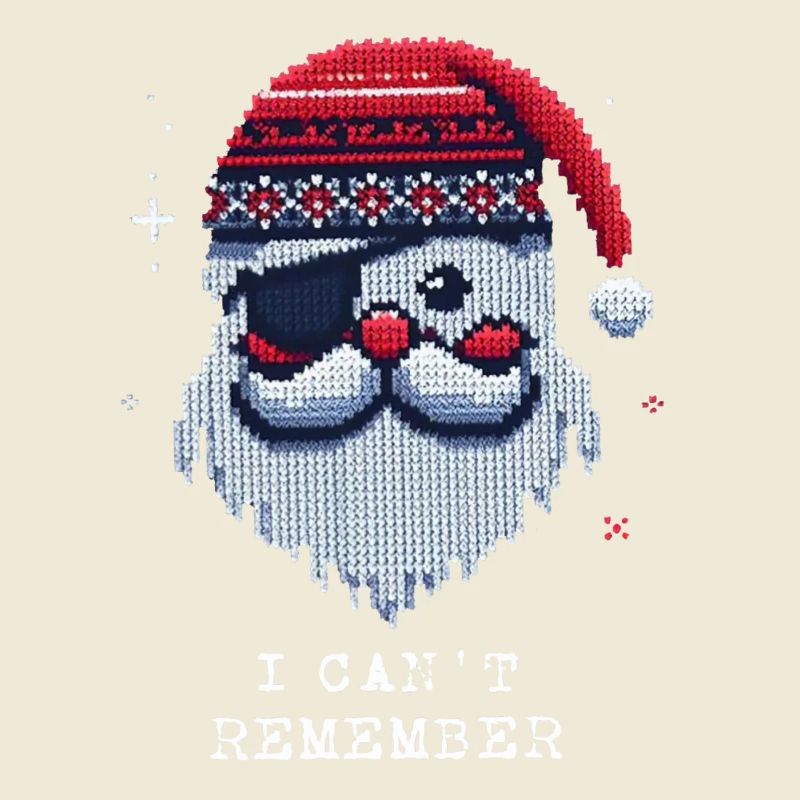 Weihnachtsmann mit Augenklappe Strickmuster