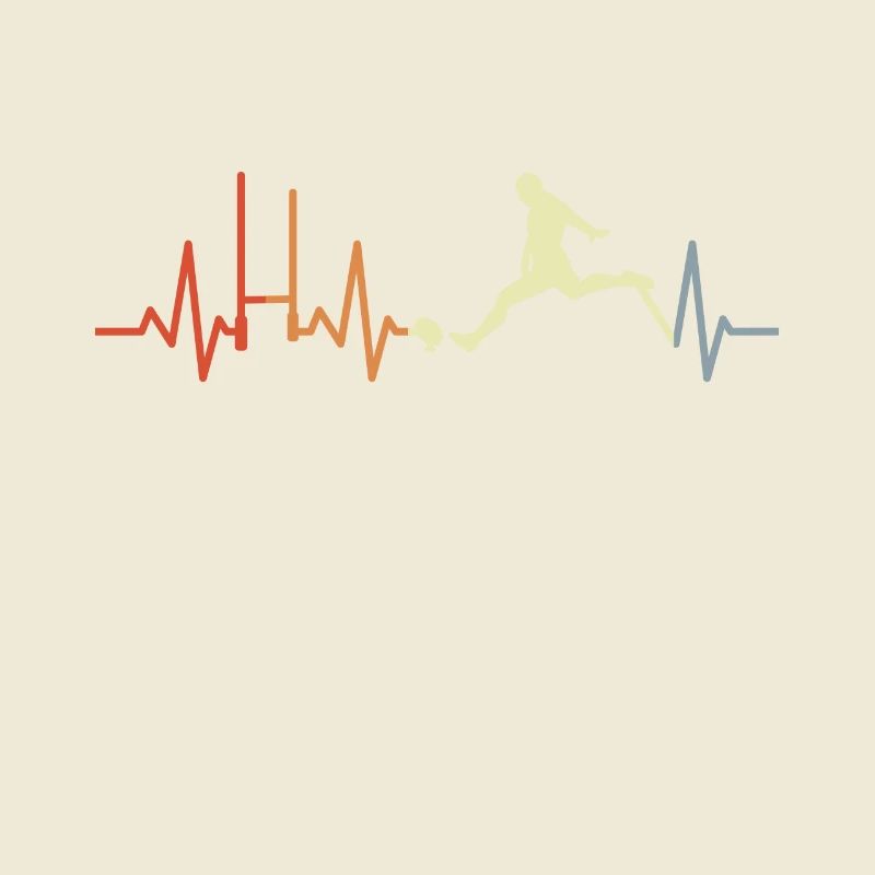 Rugby Player Heart Line ECG