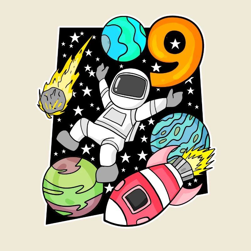Astronaute - 9e anniversaire garçon