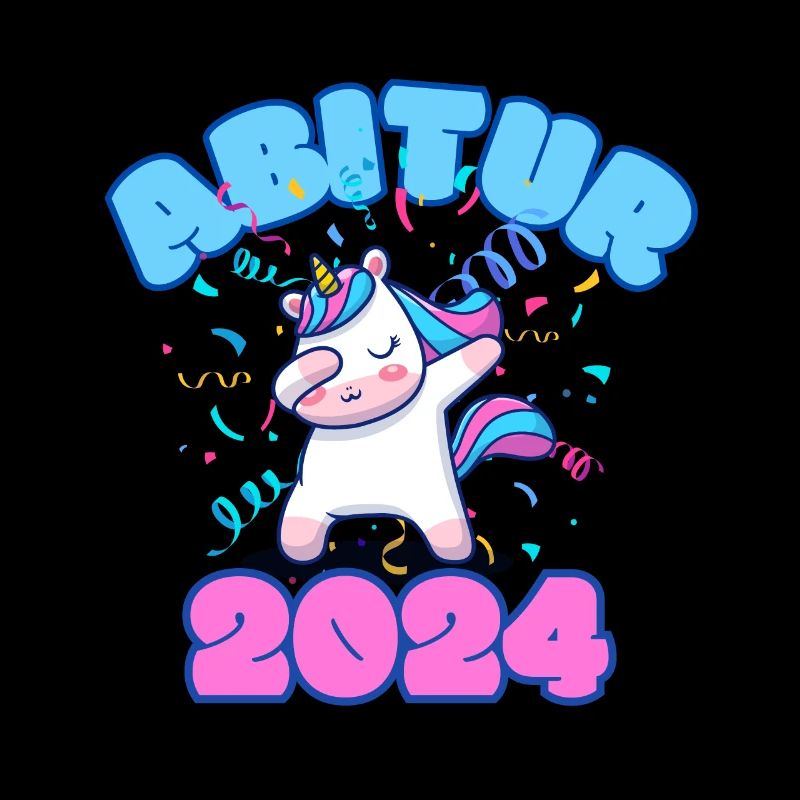 Abitur 2024: Dabbing Einhorn für den Abschluss!