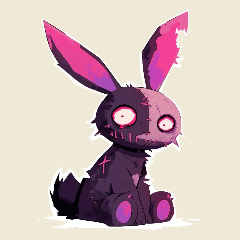 Goth Bunny Doll Hase Gothic Puppe Grunge Geschenk