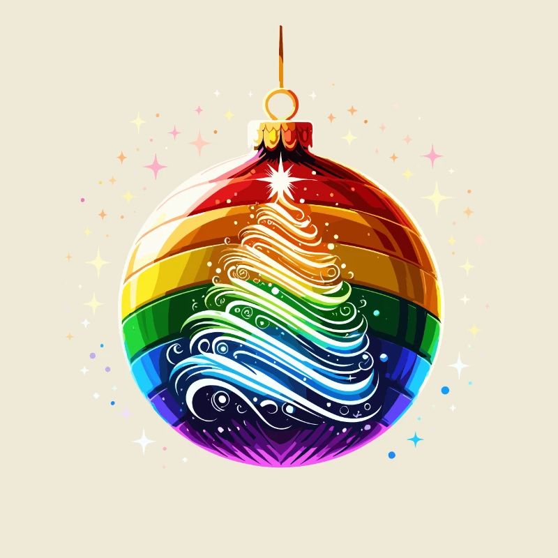 Regenbogen Weihnachtskugel