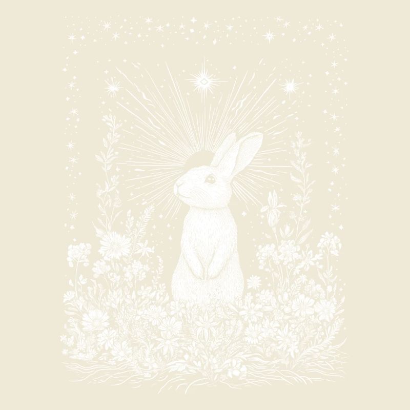 Boho Bunny Spring Bunny Motif Bohemian Cottagecore