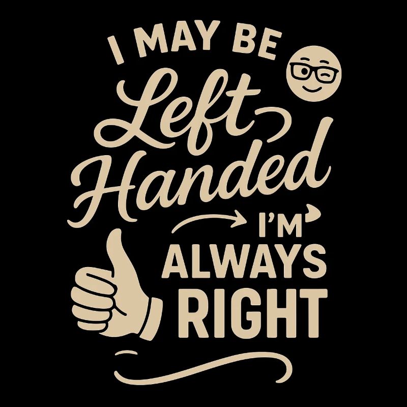 I may be left-handed, but I'm always right