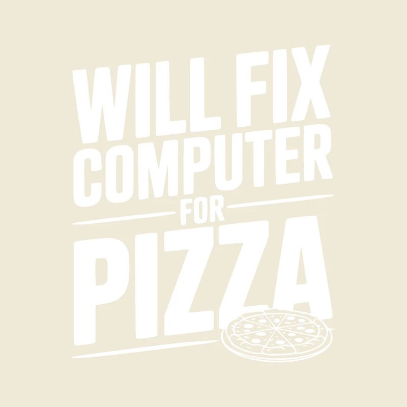 Wird den Computer für Pizza reparieren