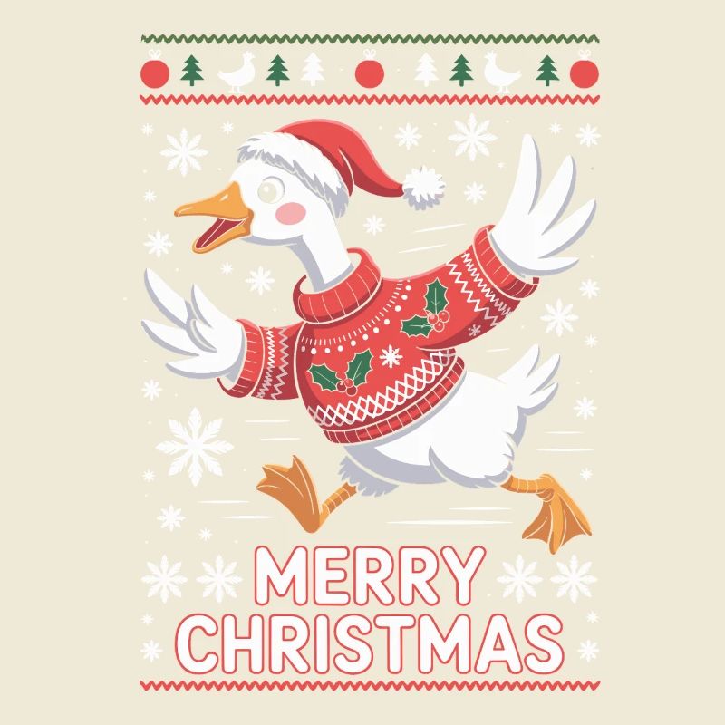 Oie de Noël en pull
