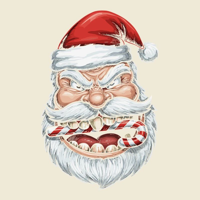 Wütend Lachender Weihnachtsmann