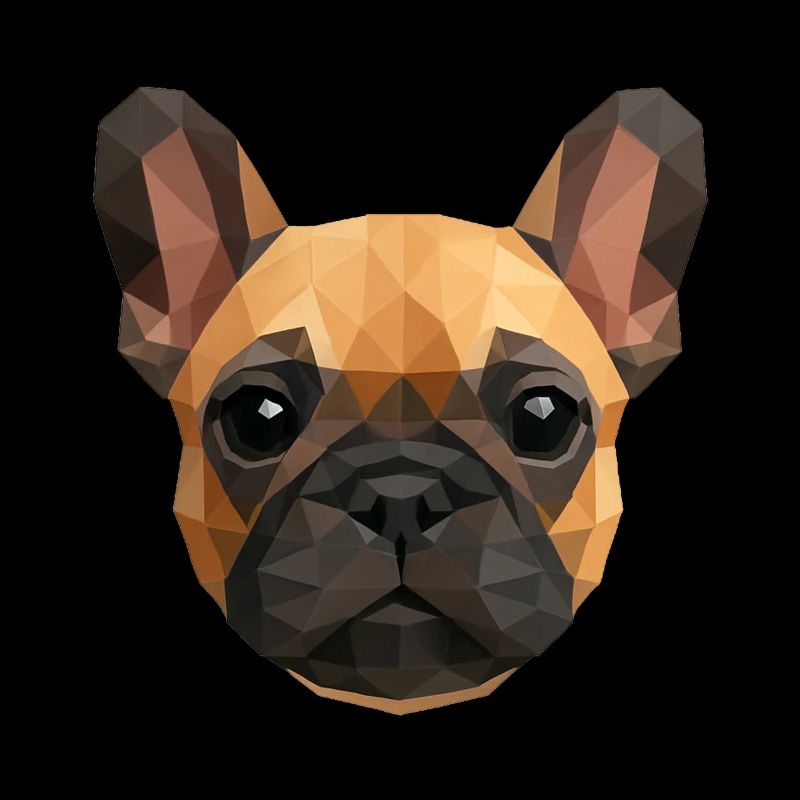Polygone Bouledogue Français – Chien mignon
