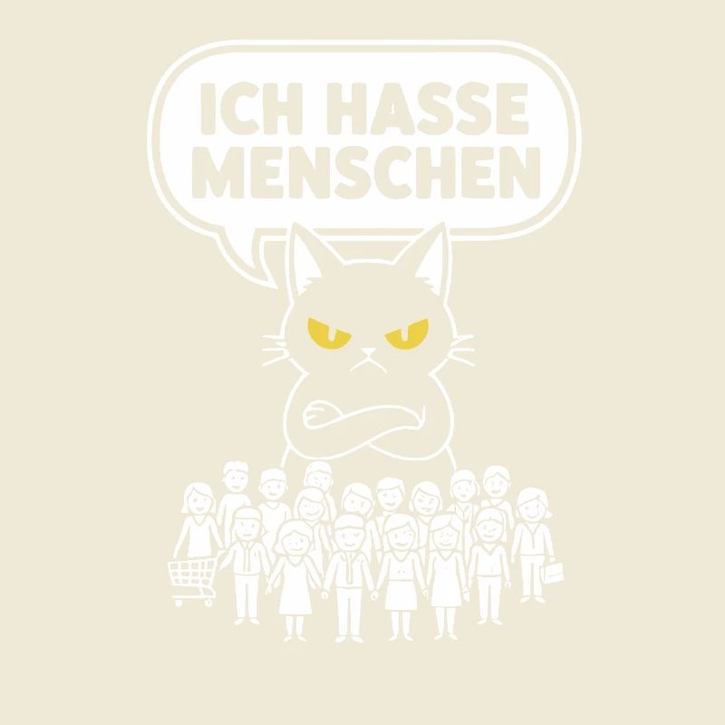 Ich Hasse Menschen Katze Lustig Sarkasmus