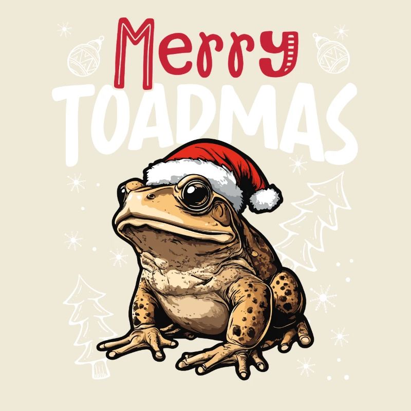 Merry Toadmas Funny Toad Christmas Motif