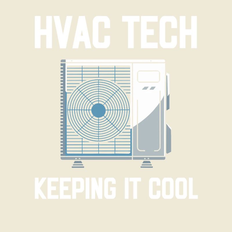 HVAC Tech Keeping It Cool Spruch Techniker