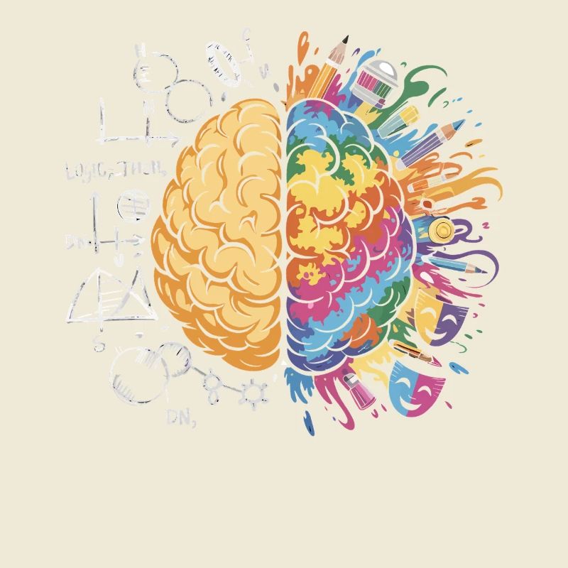Explosion créative des couleurs du cerveau