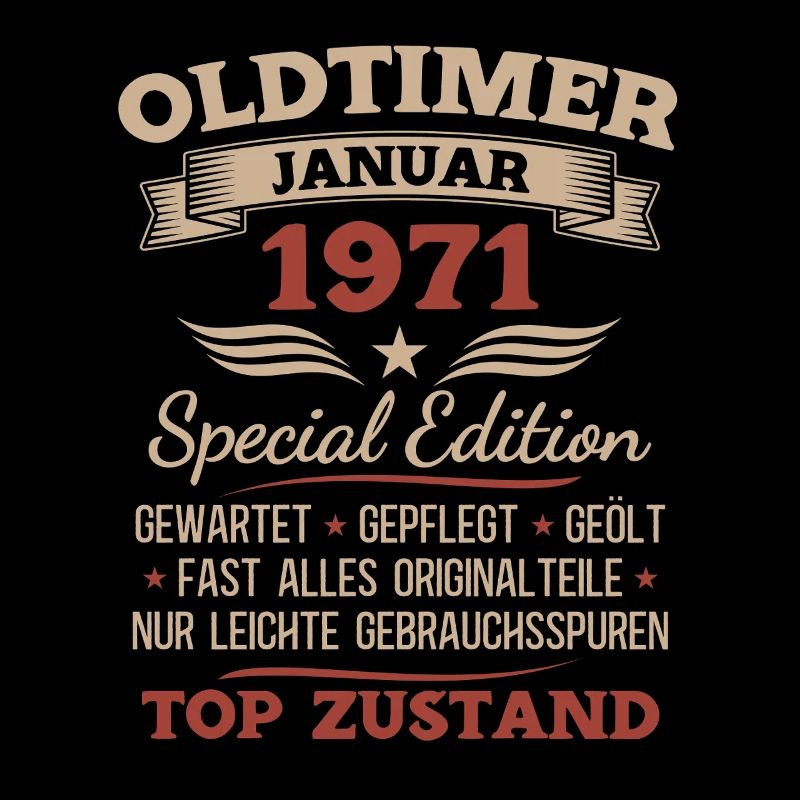 55. Geburtstag Geschenk Oldtimer Januar 1971
