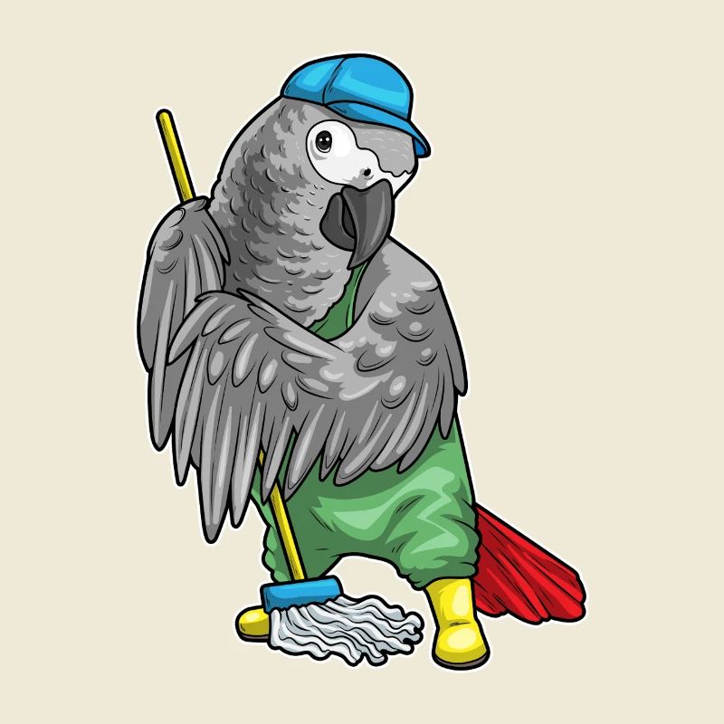 Parrot Cleaner Mop Cleaning
