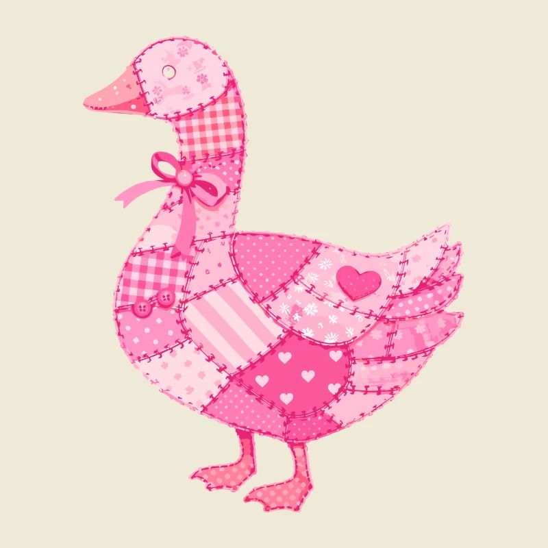 Patchwork Ente Rosa