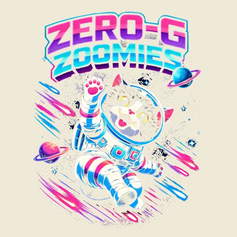 Null-G Zoomies | Humour spatial Astro Cat