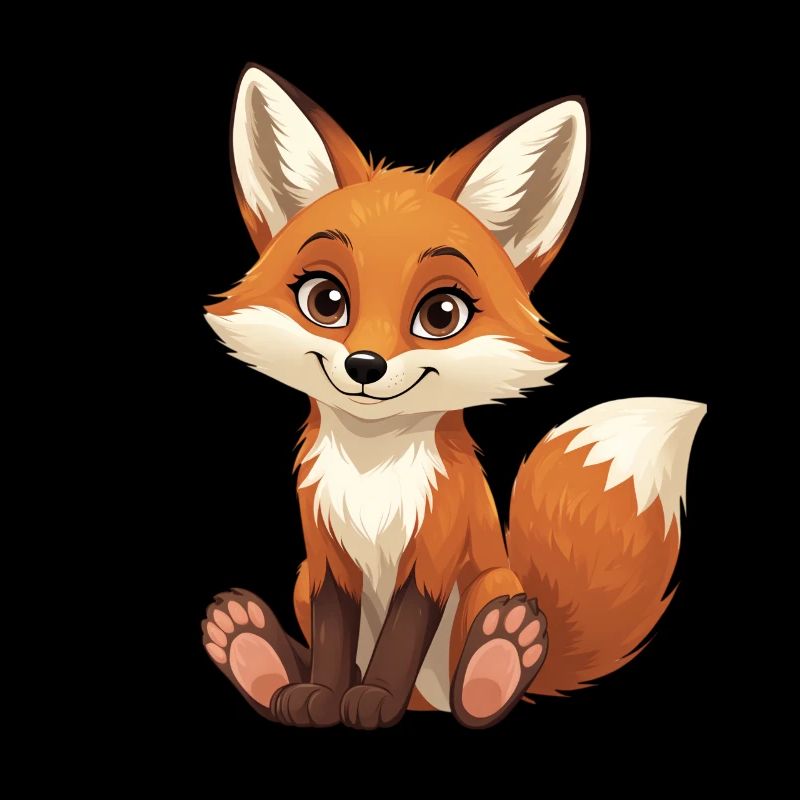 Cuddly Fox Cartoon – Cute Forest Friend