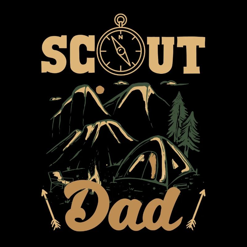 Pfadfinder Scouting Dad Vater Camp Forest