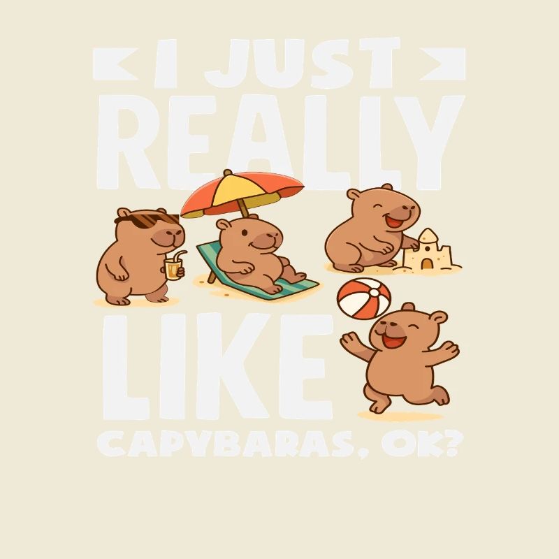 Ich Mag Capybaras Einfach Wirklich Niedlich Lustig