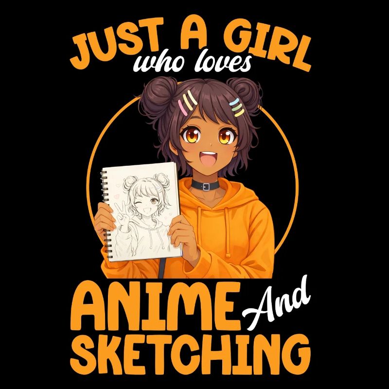 Nur Ein Mädchen, Das Anime Liebt Und Afro Zeichnet