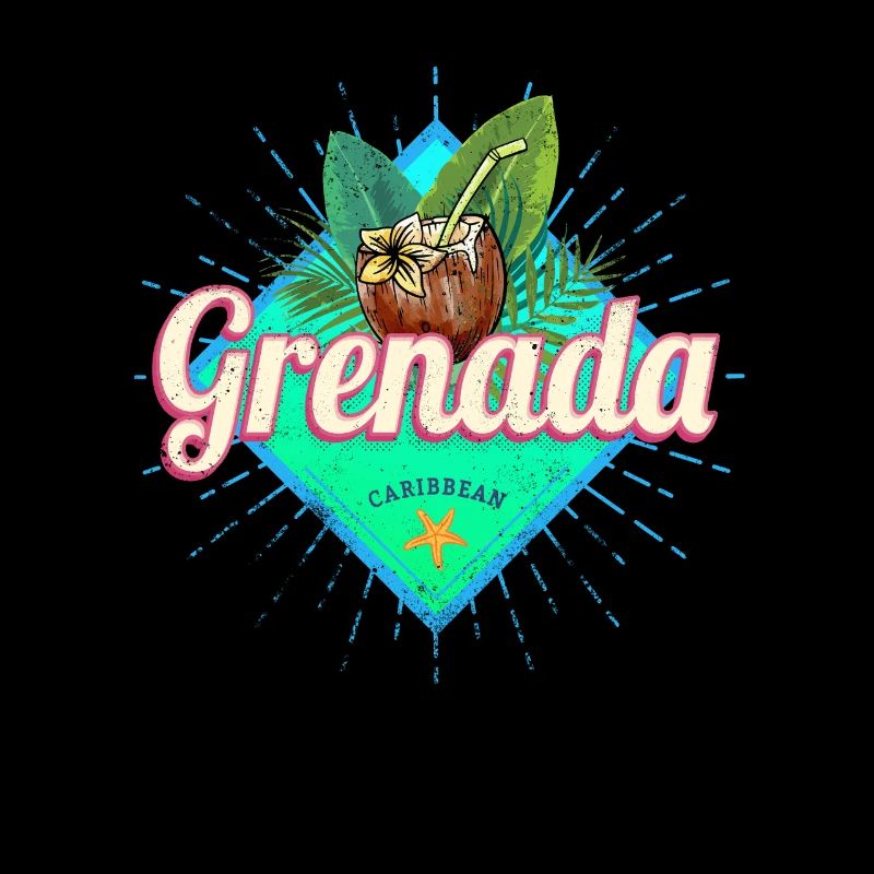 Souvenir vintage de vacances dans les Caraïbes à la Grenade