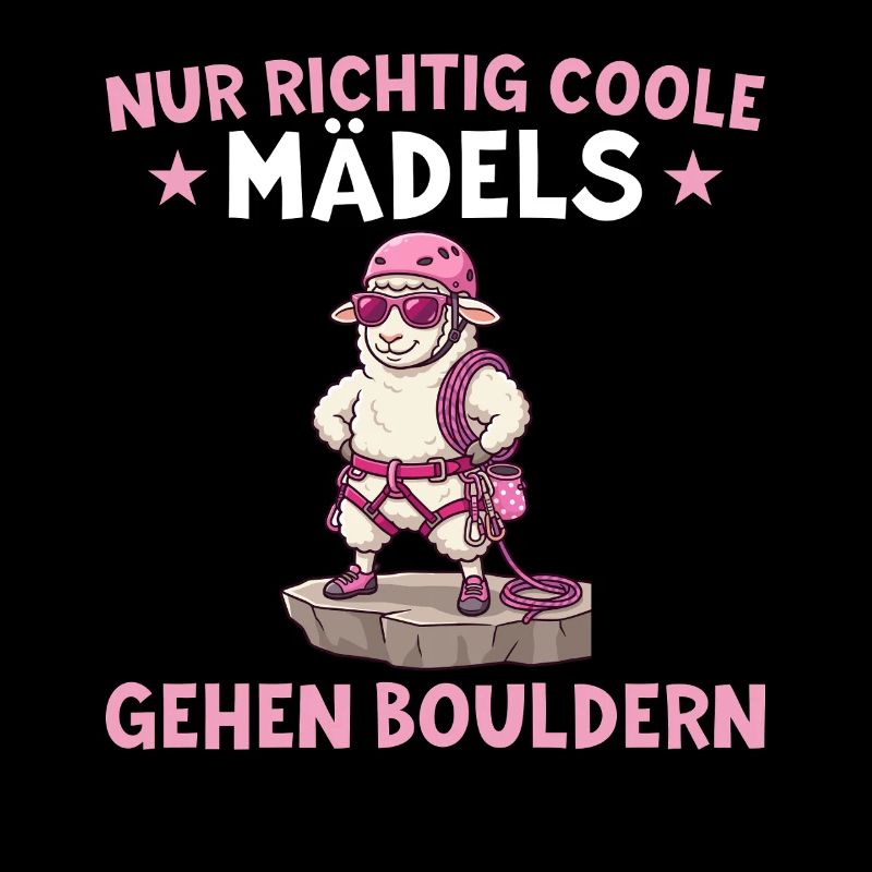 Bouldern Schaf Coole Mädels Klettern Geschenk