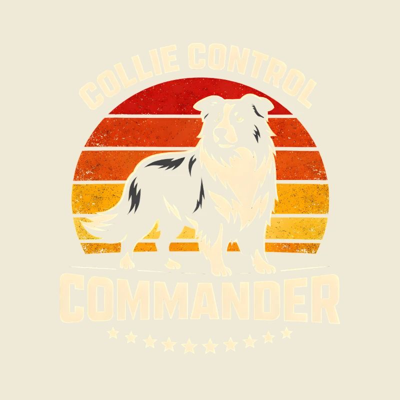 Collie Commando | Border Collie Retro