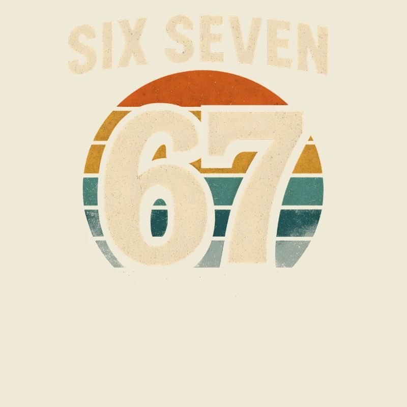 Six Seven 67 Italian Brainrot Retro Sunset Meme