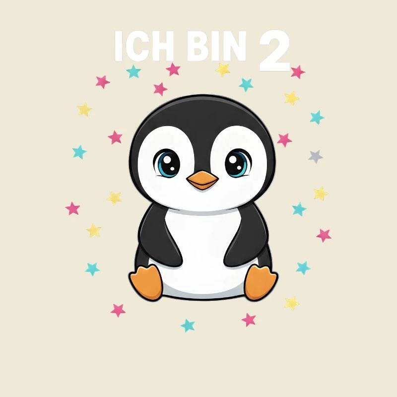Ich bin 2 - Süßes Pinguin zum 2. Geburtstag