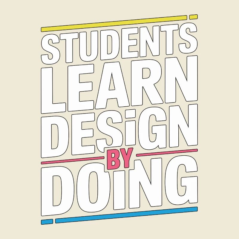 Designer Educator Students Learn Graphic Design